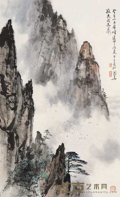 李国华 1984年作 黄山春色 立轴 74×47cm